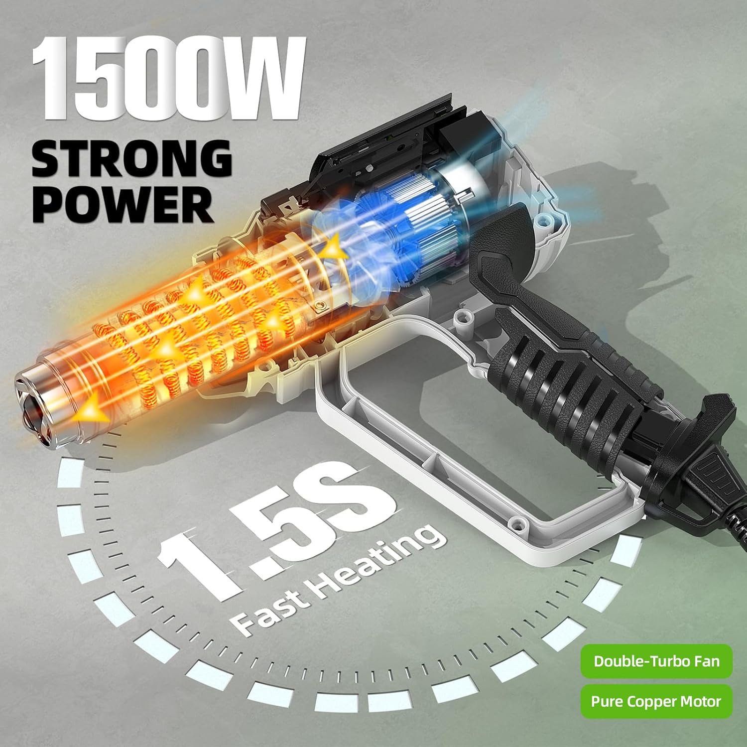 LCD 12가지 가변 온도 조절이 가능한 열풍총 120 - Power Tools Manufacturers 리뷰 및 가격