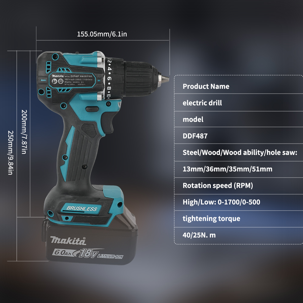 18V 브러시리스 무선 드릴 410W 40N·m 2단  - Power Tools Online 리뷰 및 가격