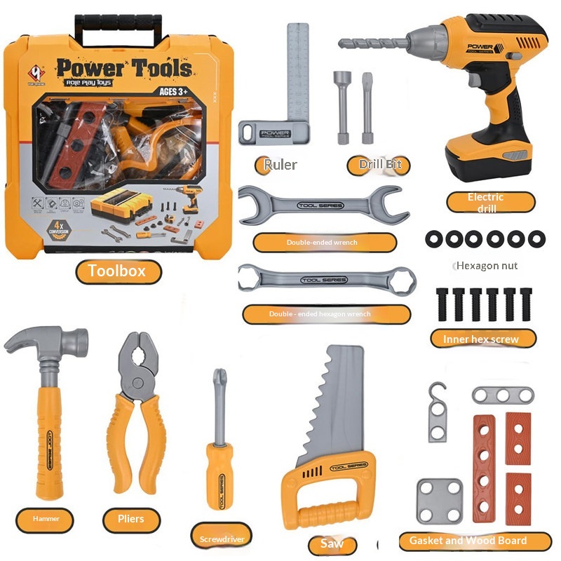 전동 공구 세트, 역할 놀이용 건설 및 수리 장난감 키 - Power Tools Hazard 리뷰 및 가격