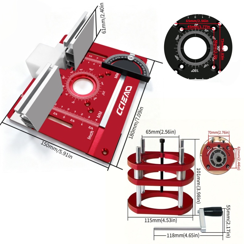 알루미늄 라우터 테이블 인서트 플레이트 키트(라우터 리 - Router Trim Base 리뷰 및 가격