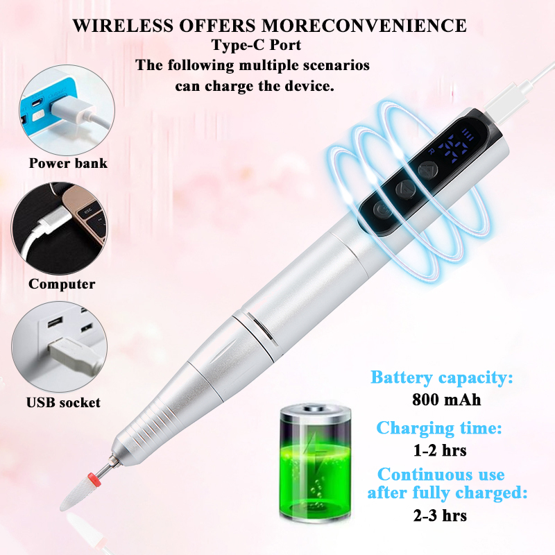무선 35000RPM 네일 드릴 펜 USB 네일 파일  - Power Tools Online 리뷰 및 가격